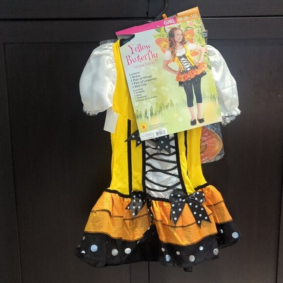 Rubie's Yellow & Black Butterfly Costume for Kids NWT Size M 8-10 - Picture 2 of 5